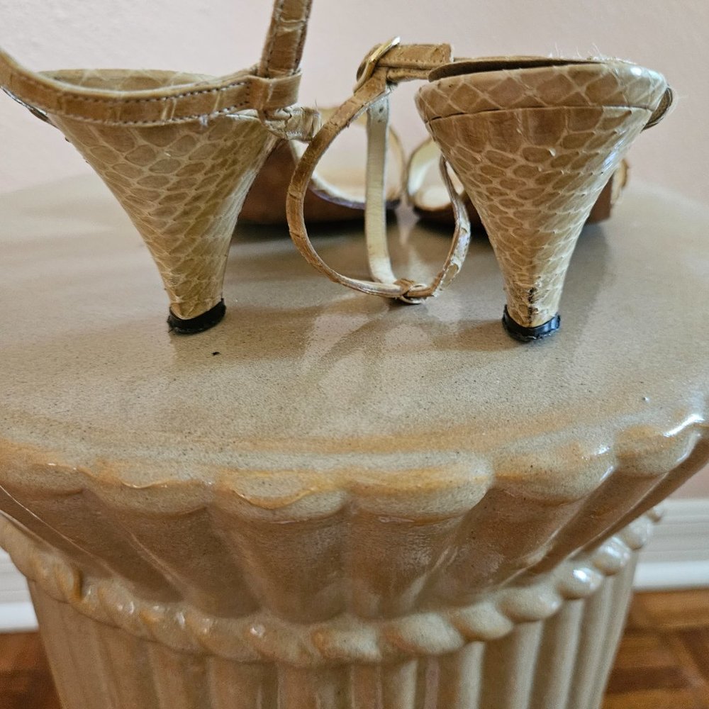 Anne Klein Vintage Python Sandals - Picture 5 of 5